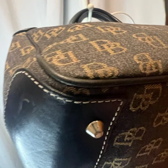 Dooney & Bourke Black and Tan Satchel Bag - Picture 10 of 12